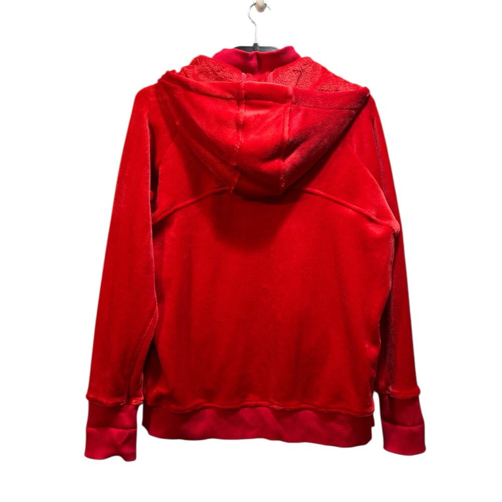 Athleta double cozy karma full zip hoodie XL red soft velour athleisure casual - Picture 2 of 9